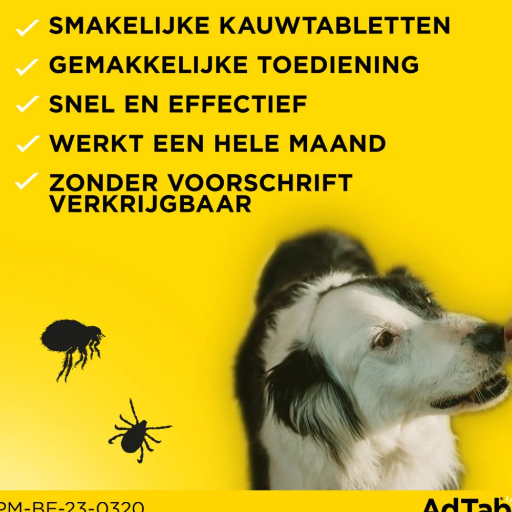 Anti Vlo en Teek Kauwtabletten Hond >5,5-11 kg 3 tabletten^AdTab Online