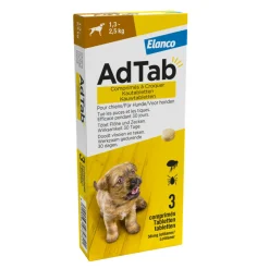 Discount Anti Vlo en Teek Kauwtabletten Hond 1,3-2,5 kg 3 tabletten Vlo, Teek & Worm