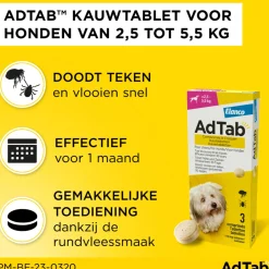Anti Vlo en Teek Kauwtabletten Hond ><noscript><img width=
