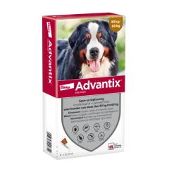Vlo, Teek & Worm<Advantix Spot On 600 Anti Vlooien en Teken Druppels Hond 40 - 60 kg 6 pipetten