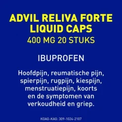 Reliva Forte Liquid-Caps 400 20 capsules^Advil Clearance