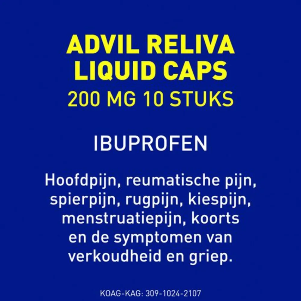 Pijnstillend<Advil Reliva Liquid-Caps 200 10 capsules