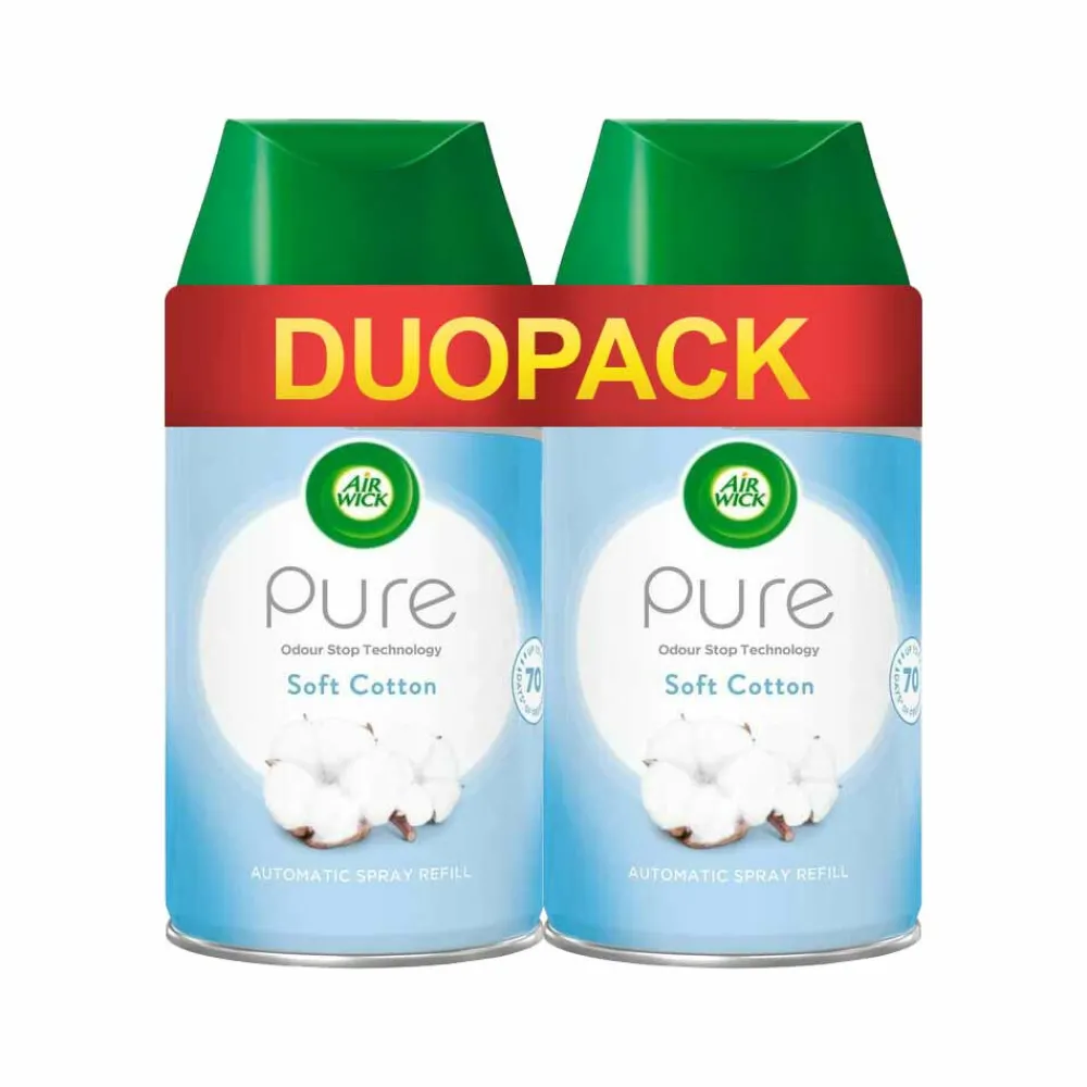 Freshmatic Automatische Spray Navulling Soft Cotton Duopack 250 ml^Air Wick Clearance