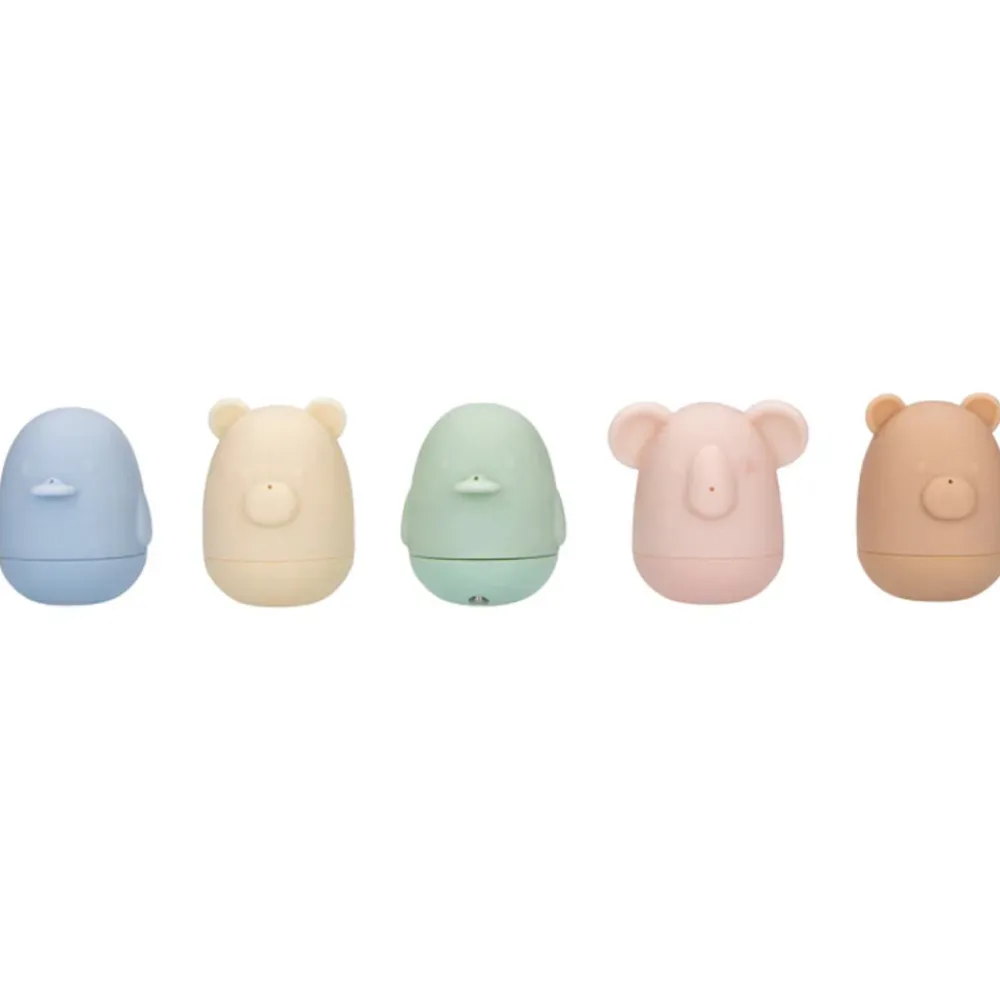 Kraamcadeaus|Thuis & Onderweg<Alecto BT5 Badset Pastelkleurige Badspeeltjes met Thermometer 5 stuks