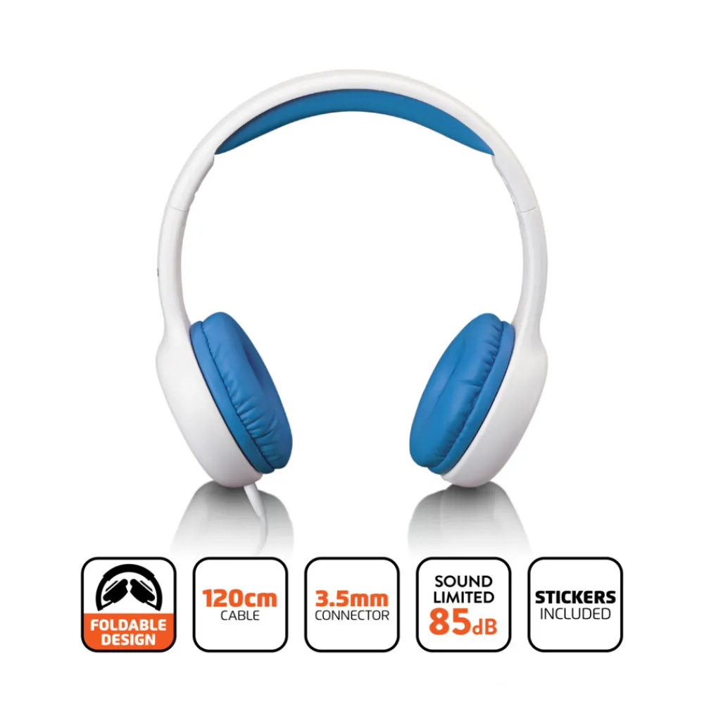 Thuis & Onderweg<Alecto HP-010BU Hoofdtelefoon Kinderen Wit / Blauw