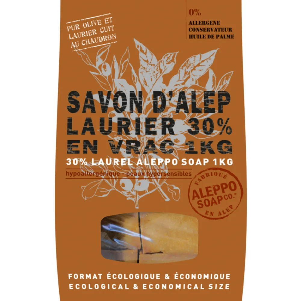 Zeep 30% Laurier 1 kg^Aleppo Soap Co New
