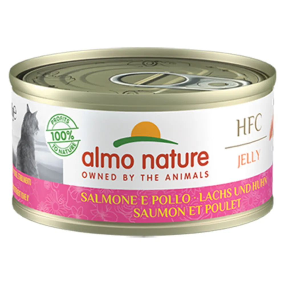 HFC Jelly Kattenvoer Nat Zalm & Kip 70 gr^Almo Nature Clearance