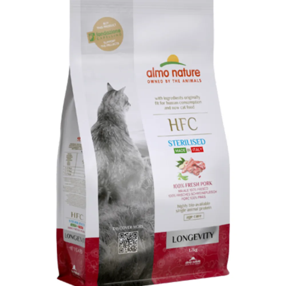 Outlet HFC Longevity Sterilised Senior Kattenvoer Varkensvlees 1,2 kg Kattenvoer