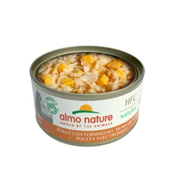 Kattenvoer<Almo Nature HFC Natural Kattenvoer Nat Blikje Kip & Kaas 70 gr