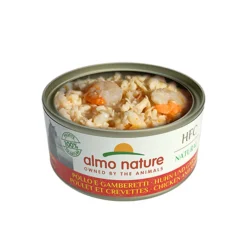 Kattenvoer<Almo Nature HFC Natural Kattenvoer Nat Blikje Kip & Garnaal 70 gr