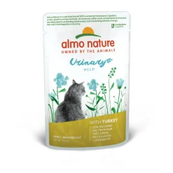 Kattenvoer<Almo Nature Urine Hulp Kattenvoer Nat Kalkoen 70 gr