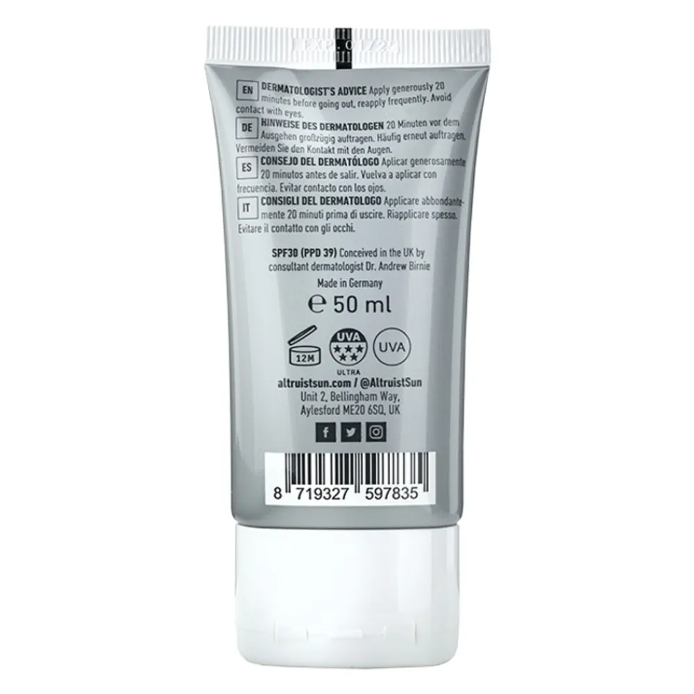 Zonnebrand Creme Face Fluid SPF 30 50 ml^Altruist Hot
