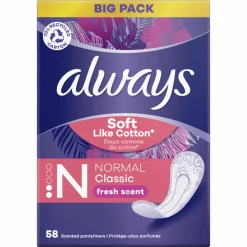 Intiemhygiëne<Always Inlegkruisjes Dailies Normal Classic Soft Like Cotton Fresh 58 stuks