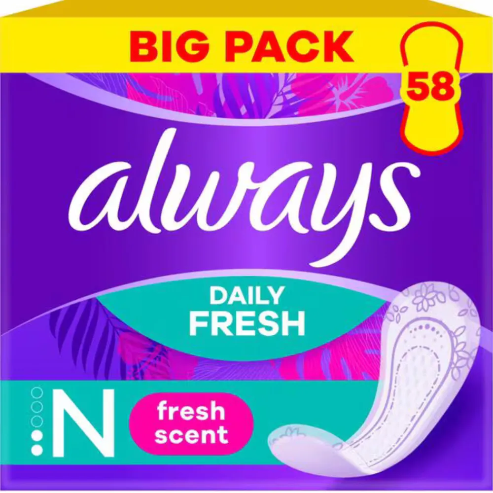 Clearance Inlegkruisjes Fresh & Protect Normal Fresh Big Pack 58 Stuks Intiemhygiëne