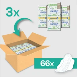 Maandverband Bio Cotton Normal 66 stuks^Always Discount