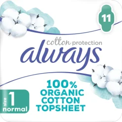 Intiemhygiëne<Always Maandverband Bio Cotton Protection Ultra Normal met Vleugels 11 stuks