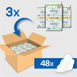 Best Maandverband Bio Cotton Night 48 stuks Intiemhygiëne