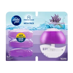 Clearance Toiletblok Houder + 4 Navullingen Lavendel & Rozemarijn Toiletartikelen