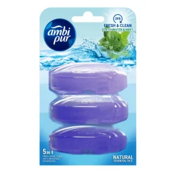 Toiletartikelen<Ambi Pur Toiletblok Navulling Fris Water en Mint 3 stuk