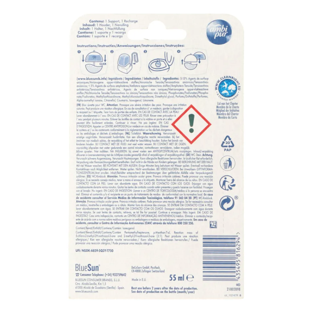 Toiletartikelen<Ambi Pur Toiletblok Starterkit 5in1 Wild Rose & Pink Grapefruit