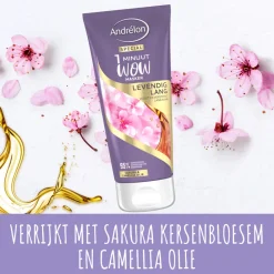 Haarmasker<Andrélon 1 Minuut Wow Masker Levendig Lang 180 ml