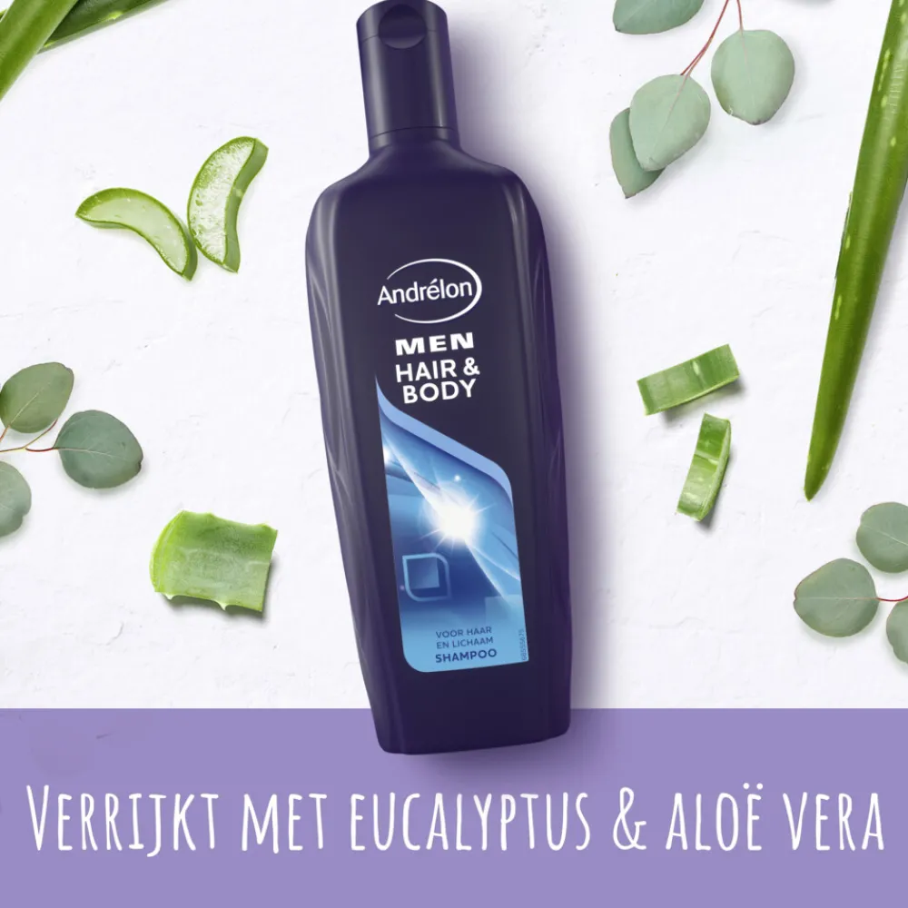 Hot Shampoo Hair & Body For Men 300 ml Bad & Douche