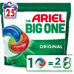 Wasmiddel<Ariel 3in1 Wasmiddel Pods The Big One Original 25 stuks