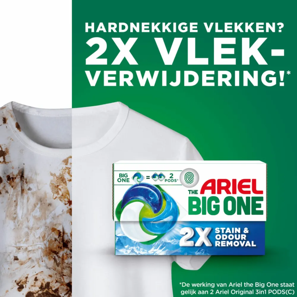 Wasmiddel<Ariel 3in1 Wasmiddel Pods The Big One Alpine 15 stuks