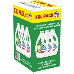 Wasmiddel<Ariel Vloeibaar Wasmiddel +Actieve Odor Defense 75 Wasbeurten 3,37 liter