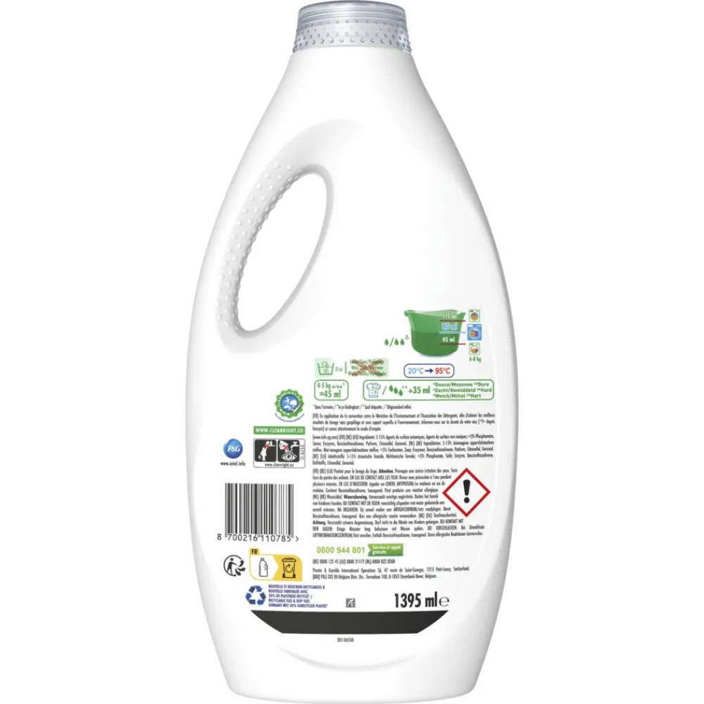 Wasmiddel<Ariel Vloeibaar Wasmiddel Color Lenor Unstoppables 31 Wasbeurten 1395 ml