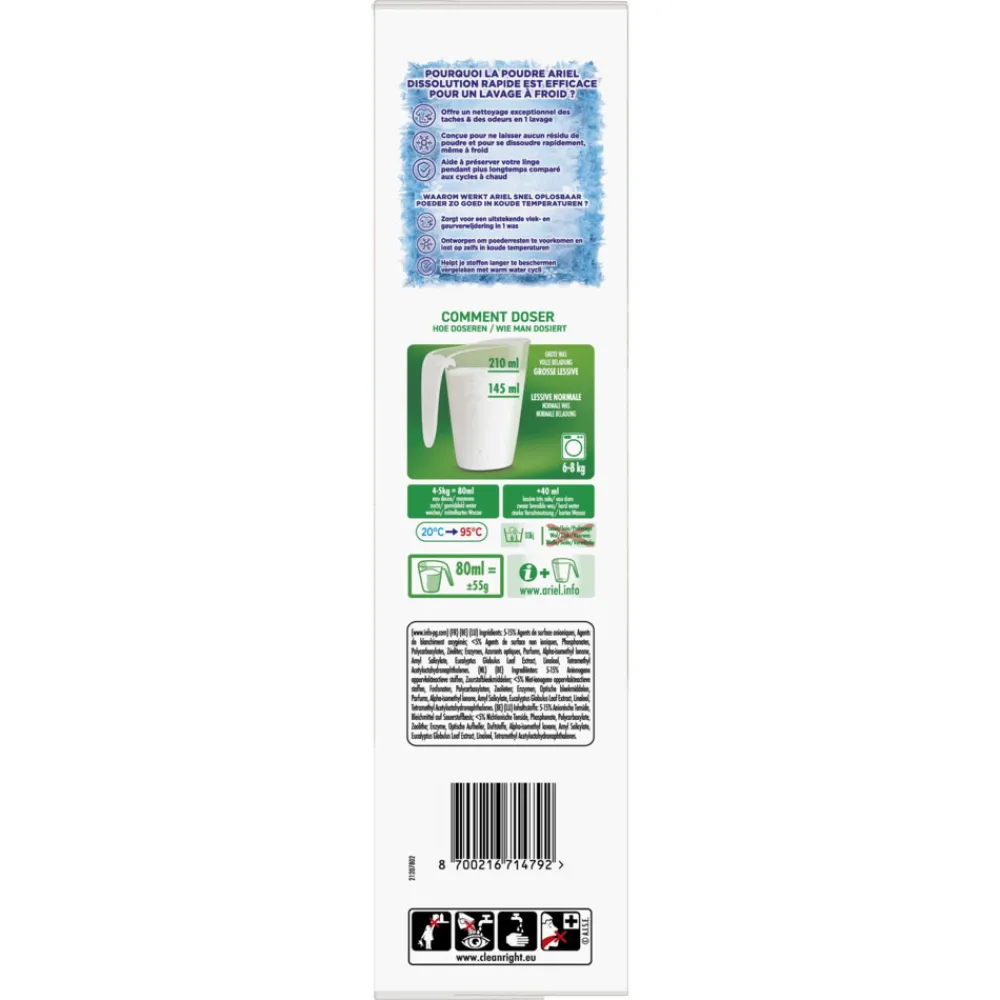 Wasmiddel<Ariel Waspoeder Original 40 Wasbeurten 2,2 kg