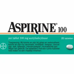 Geneesmiddelen|Pijnstillend<Aspirine 100 mg 20 tabletten
