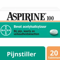 Geneesmiddelen|Pijnstillend<Aspirine 100 mg 20 tabletten