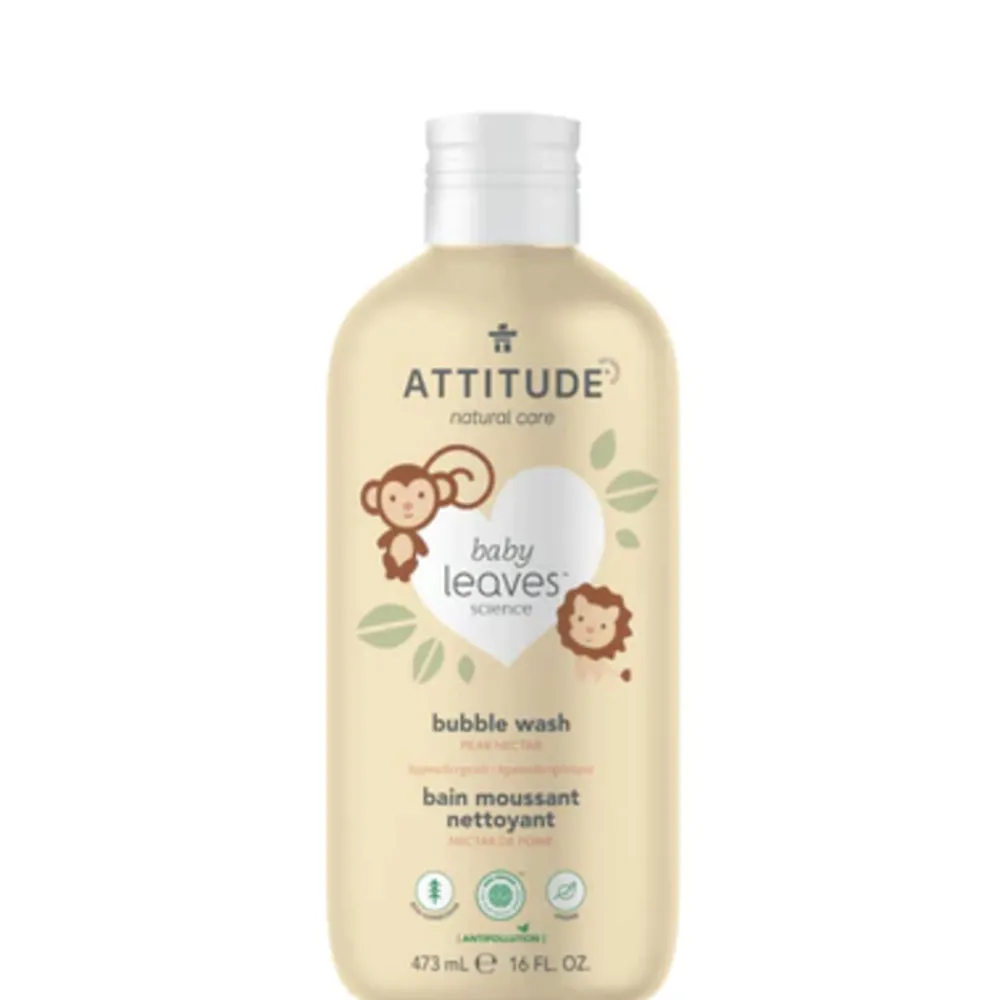 Bad & Douche<Attitude Baby Leaves Natural Bubble Wash Pear Nectar 473 ml