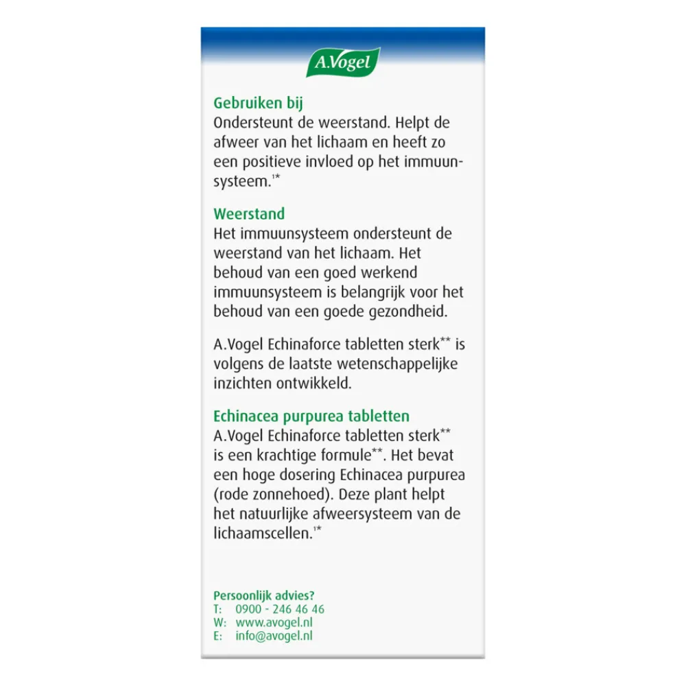 Weerstand & Energie<A.Vogel Echinaforce Sterk 60 tabletten
