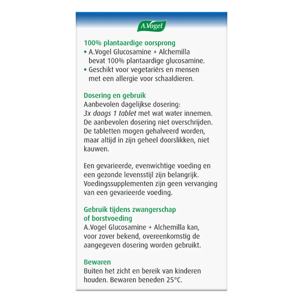 New Glucosamine + Alchemilla 90 tabletten Speciale Bestanddelen