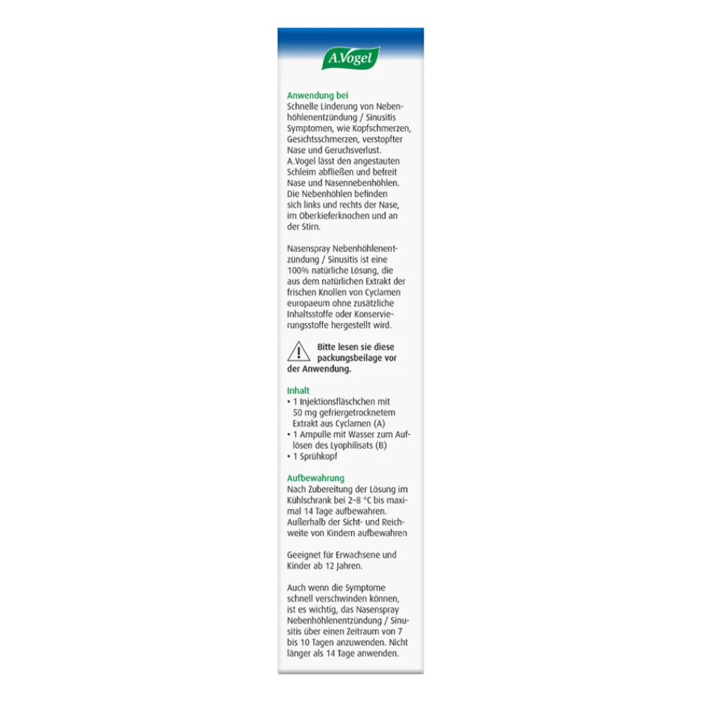 Luchtwegen & Keel<A.Vogel Neusspray Bijholteontsteking 50 mg