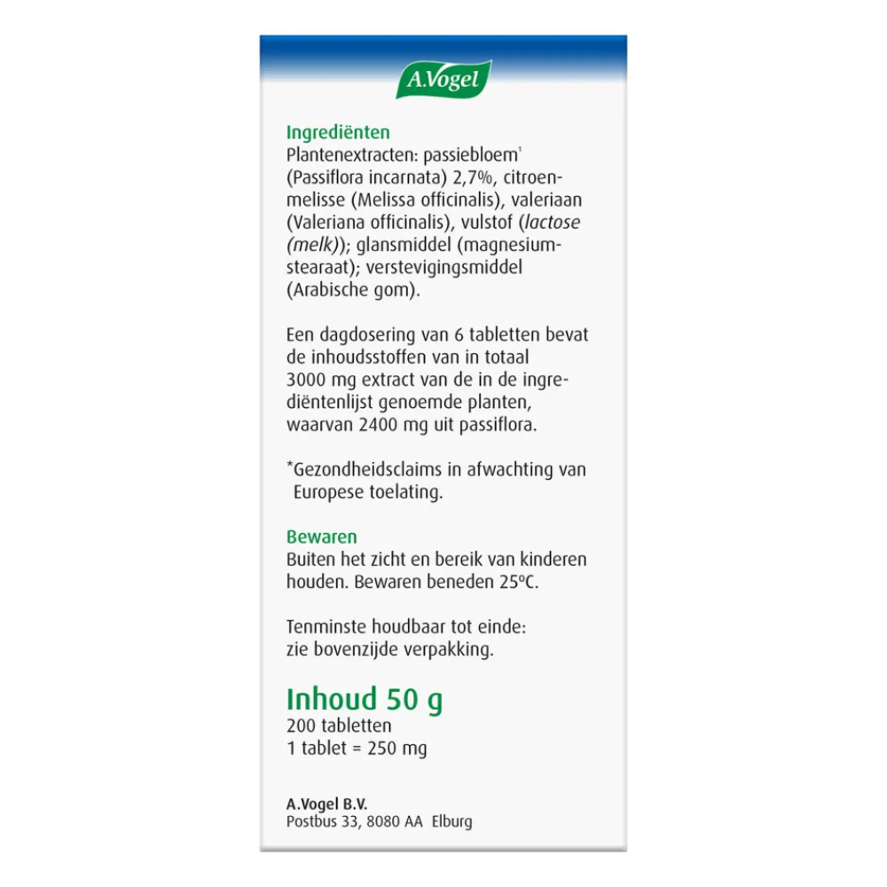 Passiflora Rustgevend 200 tabletten^A.Vogel Clearance