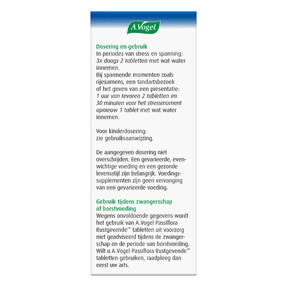 Passiflora Rustgevend 80 tabletten^A.Vogel Clearance