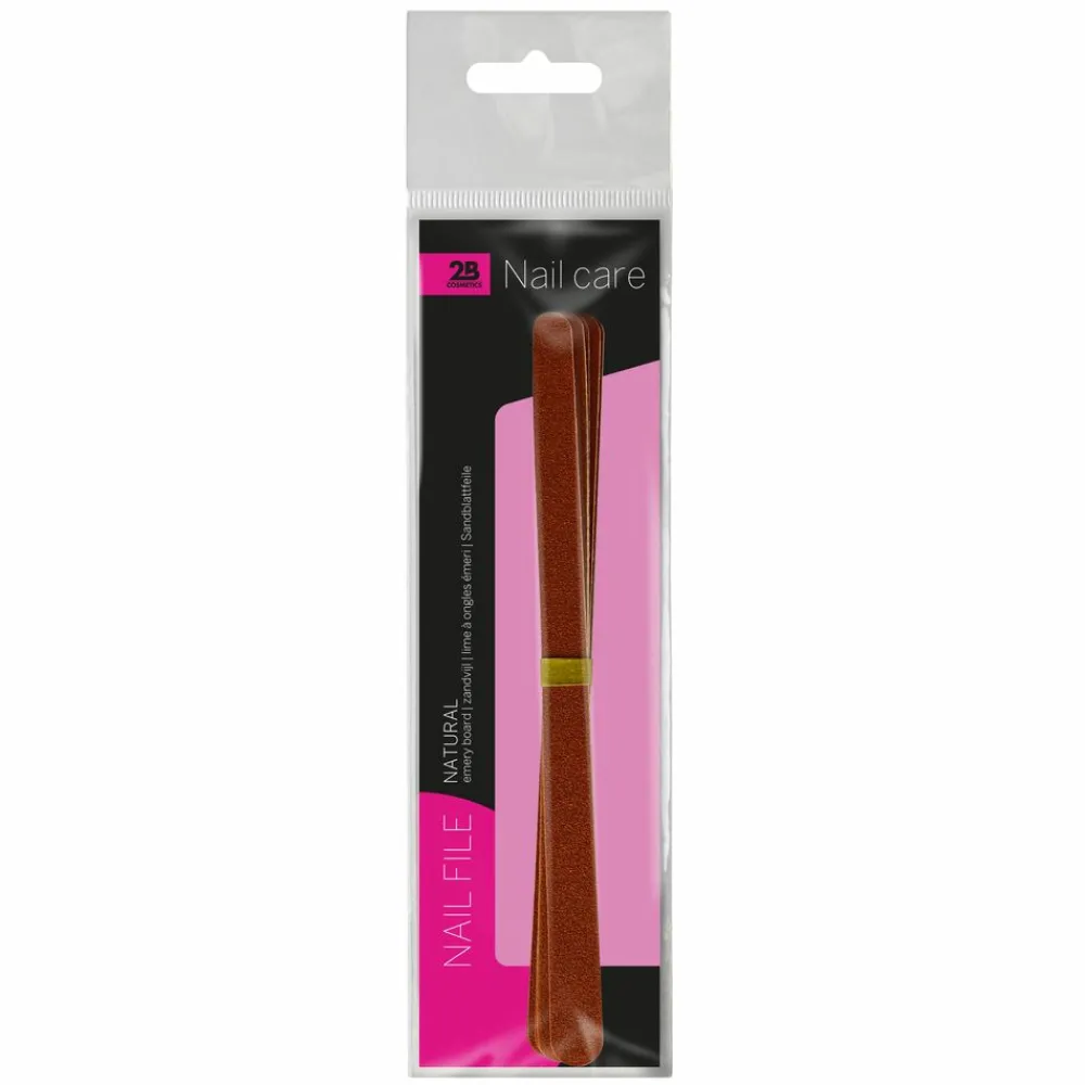 Nagelaccessoires<2B Nagelvijl Natural 5 stuks
