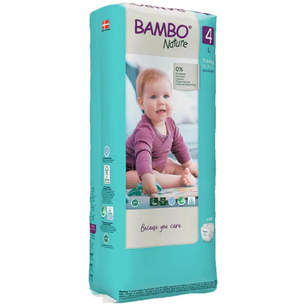 Luiers<Bambo Nature Luiers Maat 4 (7-14 kg) 48 stuks