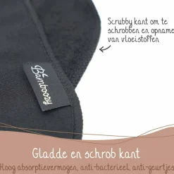 Schoonmaakdoekjes<Bamboozy Vaatdoekjes Bamboevezels Zwart 3 stuks