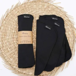 Schoonmaakdoekjes<Bamboozy Vaatdoekjes Bamboevezels Zwart 3 stuks