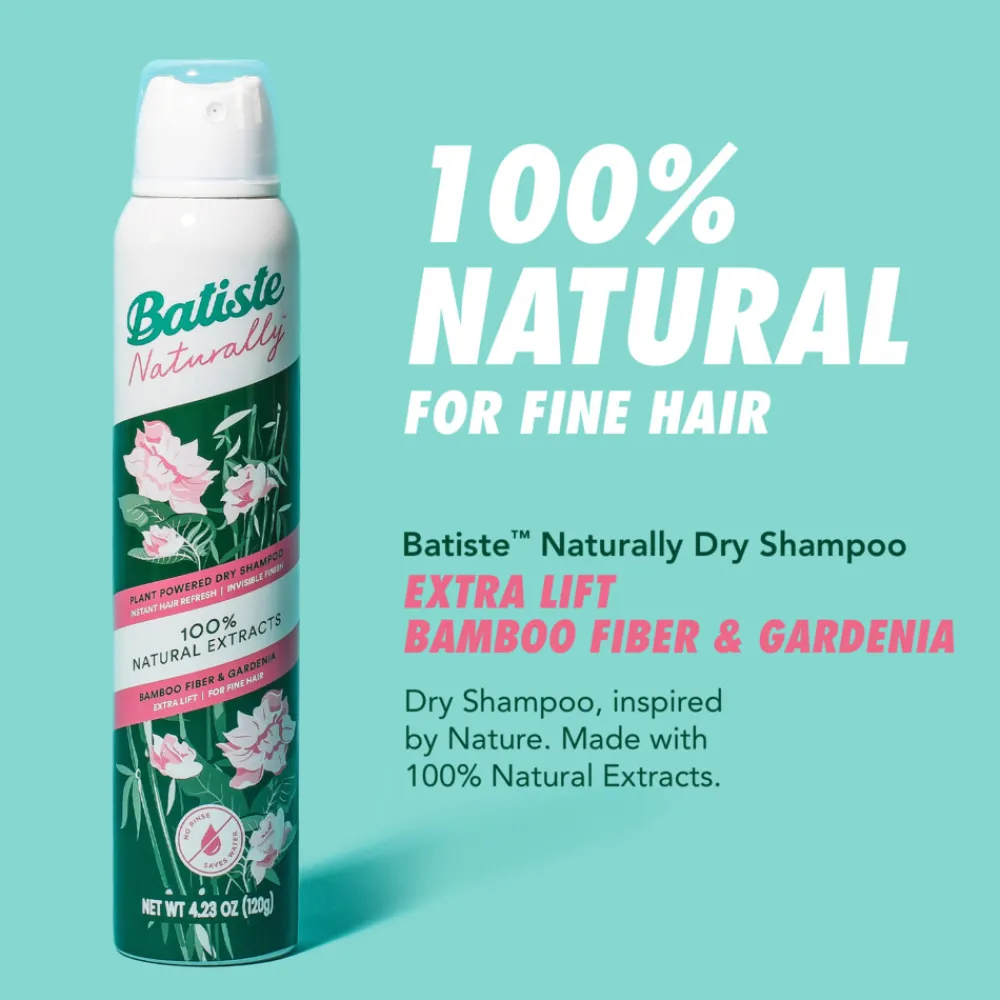 Shampoo<Batiste Naturally Droogshampoo Bamboo Fibre & Gardenia 200 ml