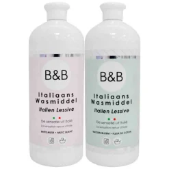 Wasverzachter<B&B Italiaanse Wasparfum Wasmiddel Witte Musk & Katoen Bloem Pakket