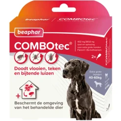 Combotec Anti Teken- en Vlooiendruppels Hond 40-60 kg 2 pipetten^Beaphar Discount