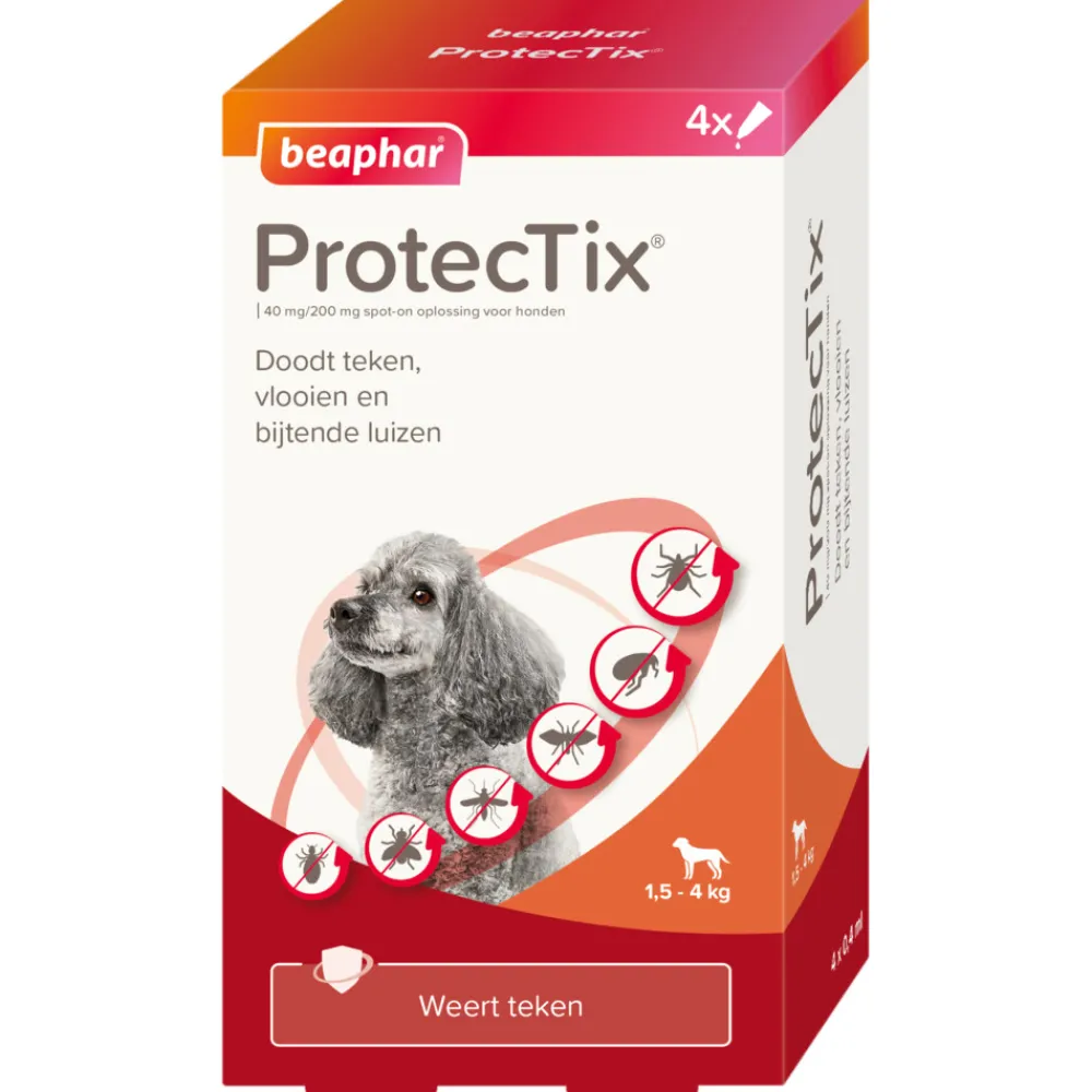 ProtecTix Hond Anti Vlo & Teek 1,5-4 kg 4 pipetten^Beaphar