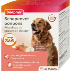 Snacks<Beaphar Schapenvet Bonbons Zalm 245 gr