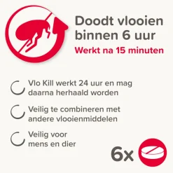Vlo, Teek & Worm|Vlo, Teek & Worm<Beaphar Vlo Kill Anti Vlooien Tabletten Hond/Kat 1 -11 kg 6 tabletten