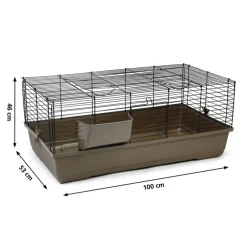 Kooien &amp; Hokken|Vogels En Tuindieren&lt;Beeztees Konijnenkooi Baldo Mokka 100 cm